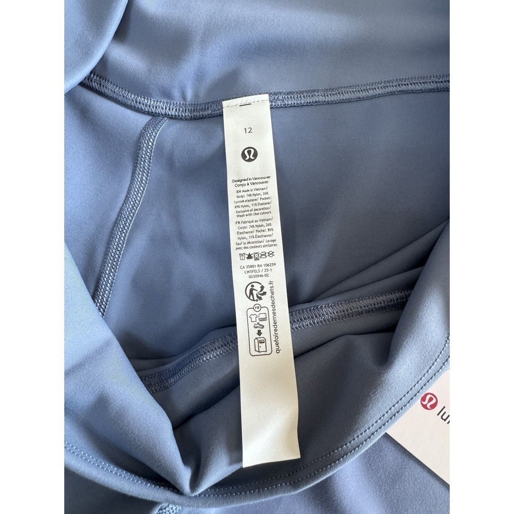 New Lululemon Wunder Under SmoothCover HR Tight 25" Size 12 Leggings Washed Blue - Picture 8 of 11